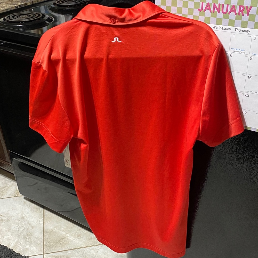 J.Lindeberg Bold Red Polo Shirt - Picture 3 of 3